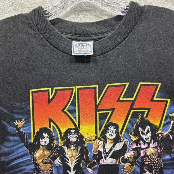 Vintage KISS Destroyer Shirt Mens XL Black 20 Years Tour Band Rock Tee 90s - Picture 3 of 12